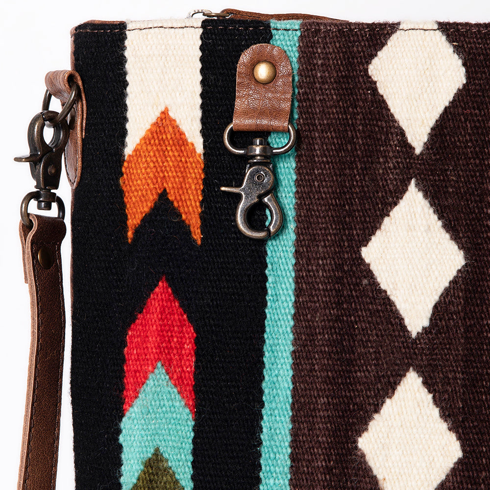 ADBG1038 American Darling Western Wool Saddle Blanket & Genuine Leather Western Crossbody Bag