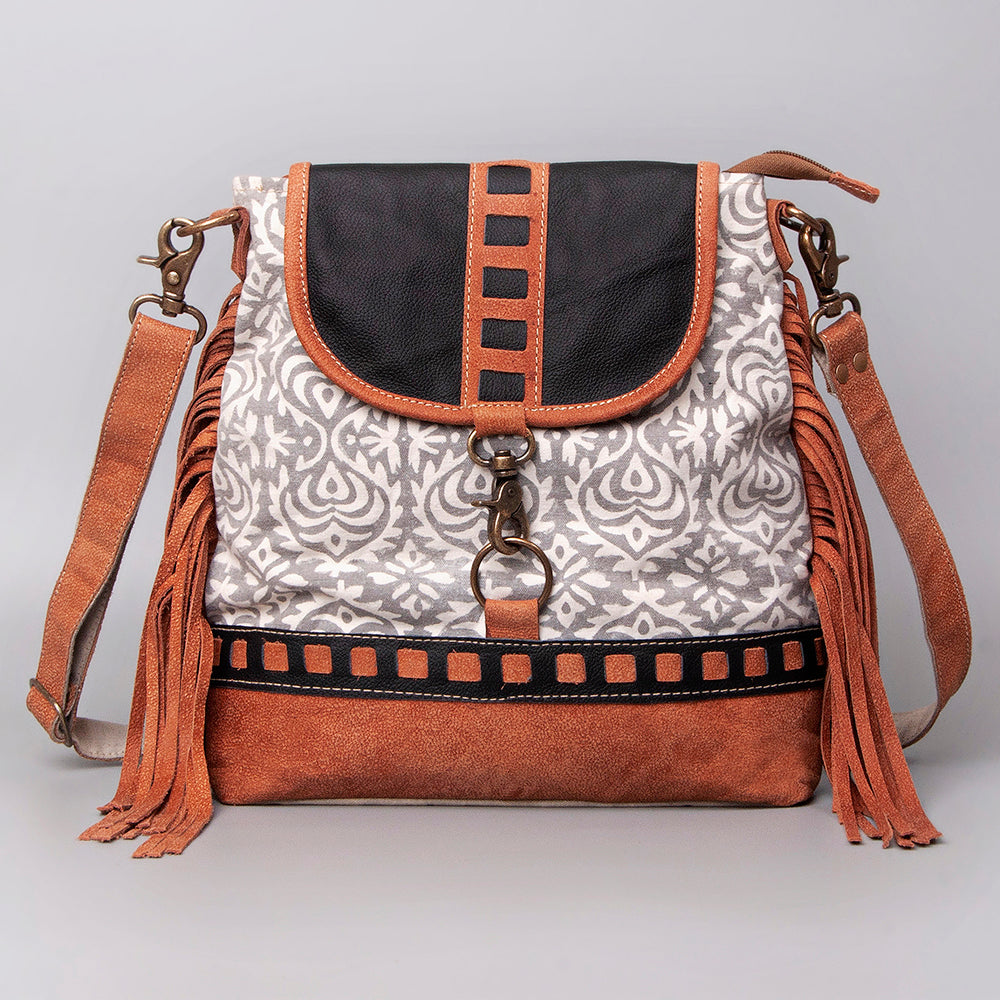 LC-KB463  Crossbody Upcycled Canvas Ladies Bag