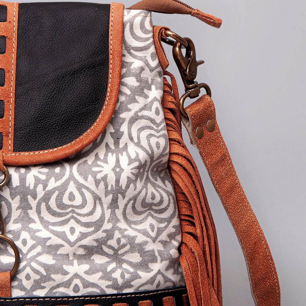 LC-KB463  Crossbody Upcycled Canvas Ladies Bag