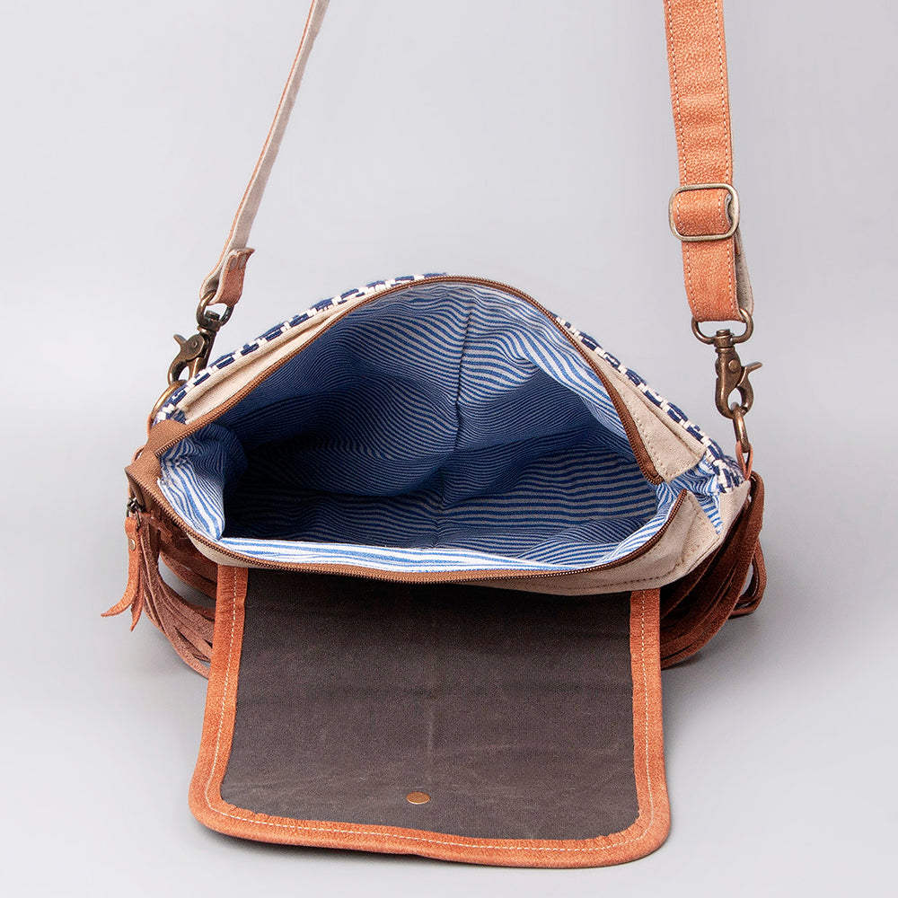 LC-KB494  Crossbody Upcycled Canvas Ladies Bag