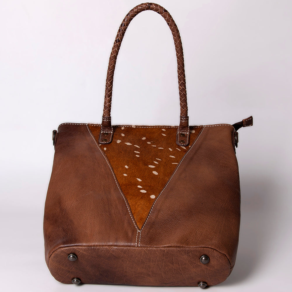 ADBG1046 American Darling Hair-on Cowhide Leather Tote Bag | Premium Western Leather Handbag