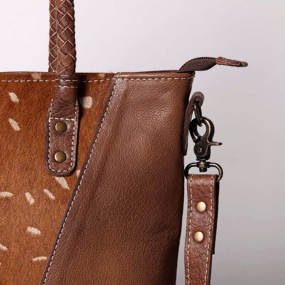 ADBG1046 American Darling Hair-on Cowhide Leather Tote Bag | Premium Western Leather Handbag