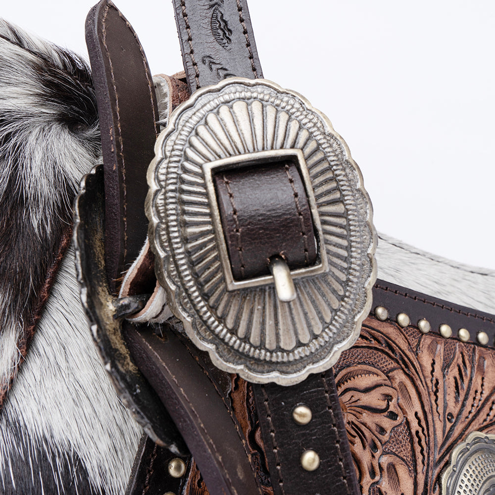 ADBGI224 Hobo Hair On Genuine Western Leather Women Bag