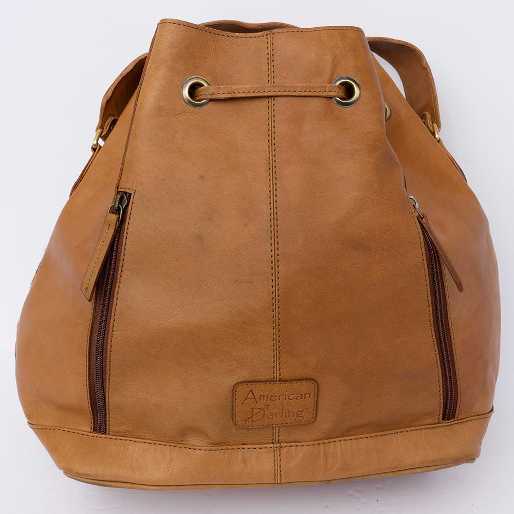 ADBGI226 Bucket Hair On Genuine Western Leather Women Bag