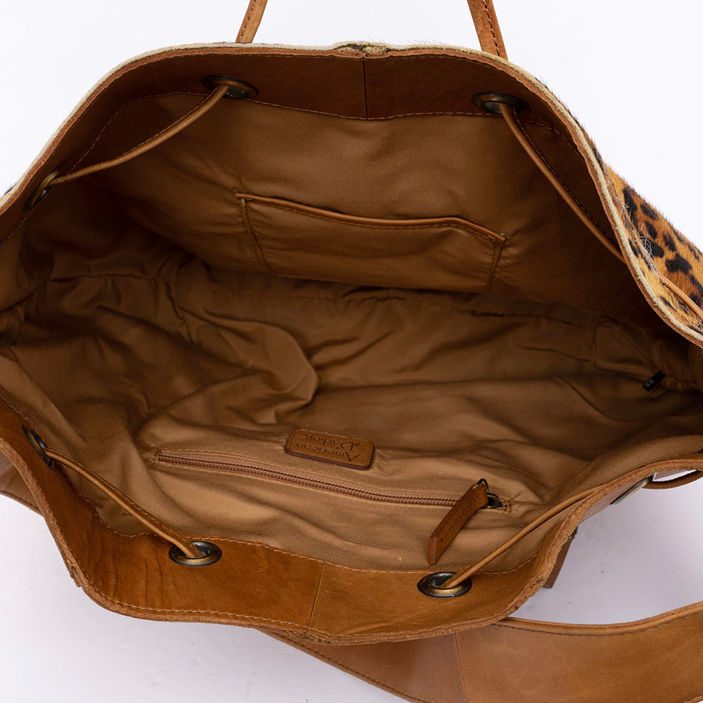 ADBGI226 Bucket Hair On Genuine Western Leather Women Bag