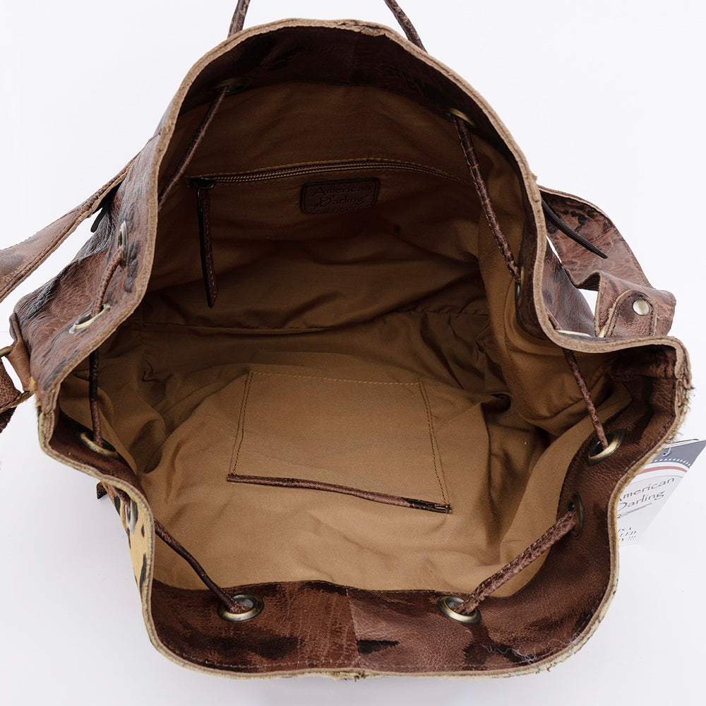 ADBGI226 Bucket Hair On Genuine Western Leather Women Bag