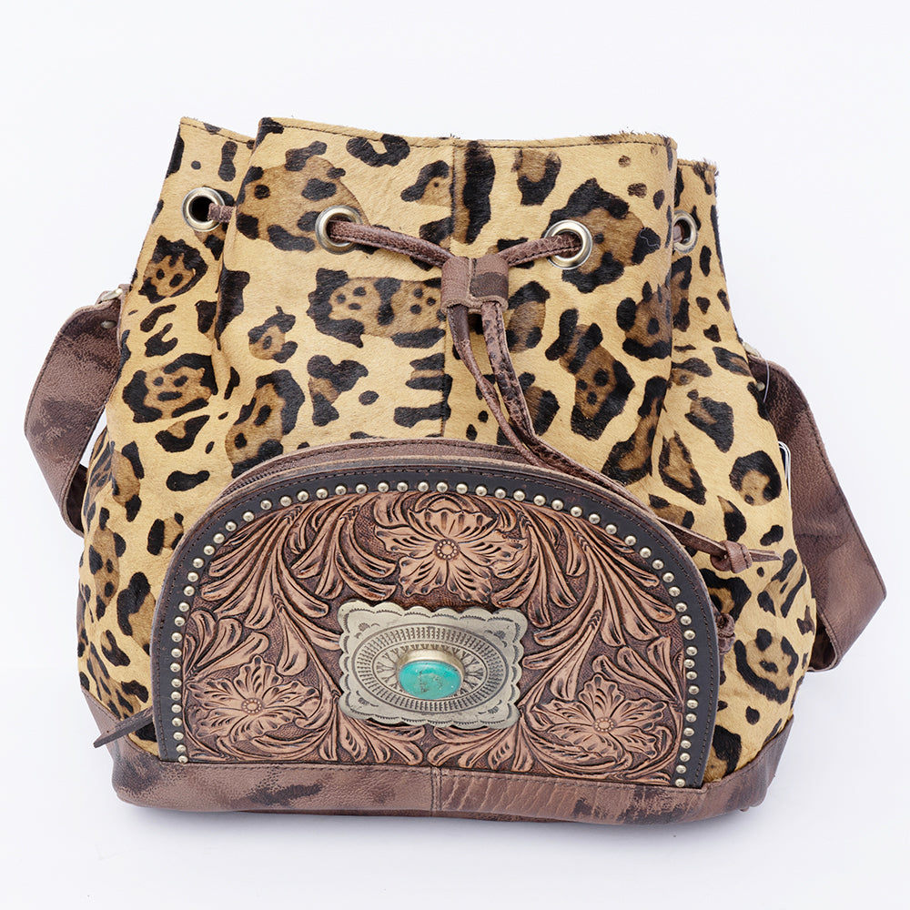 ADBGI226 Bucket Hair On Genuine Western Leather Women Bag