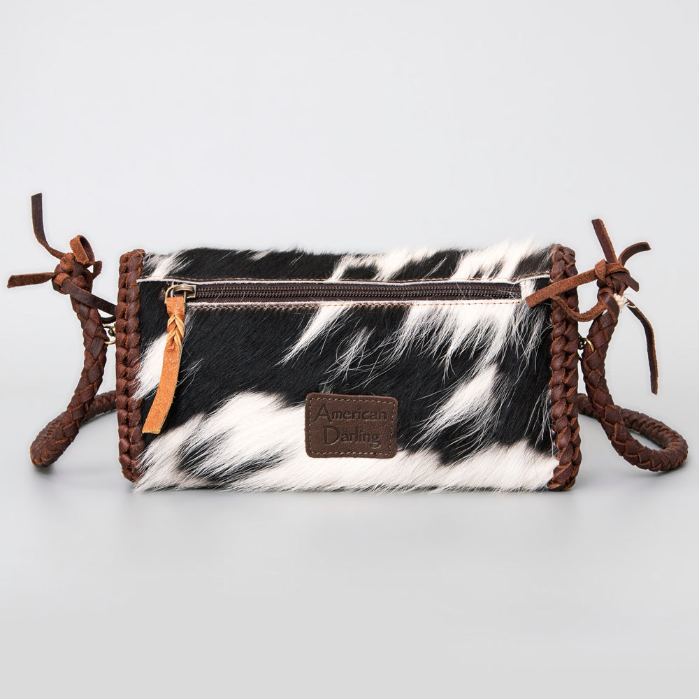 ADBGM267 Cowhide Mini Wallet - Braided Leather & Turquoise Concho
