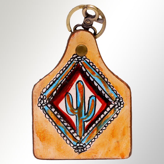 LC-ADKRM111 Hand Painted Genuine Leather Keyring