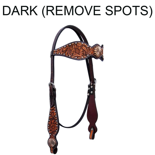 BER106A-Western Leather Headstall