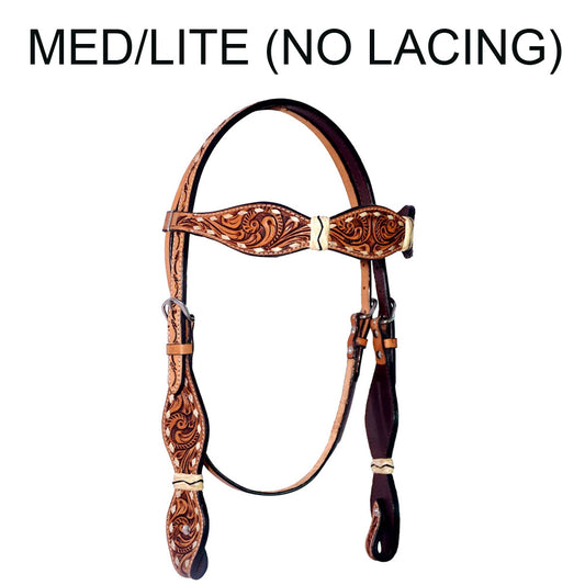 BER212A-Western Leather Headstall