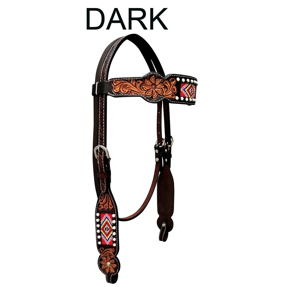 BER226A-Western Leather Headstall