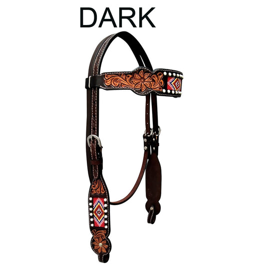 BER226A-Western Leather Headstall