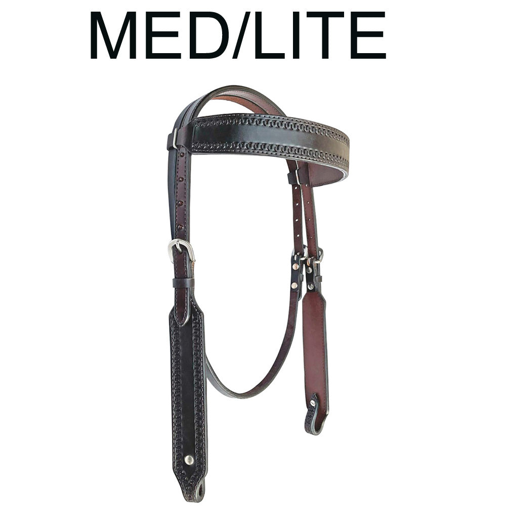 BER281A-Western Leather Headstall