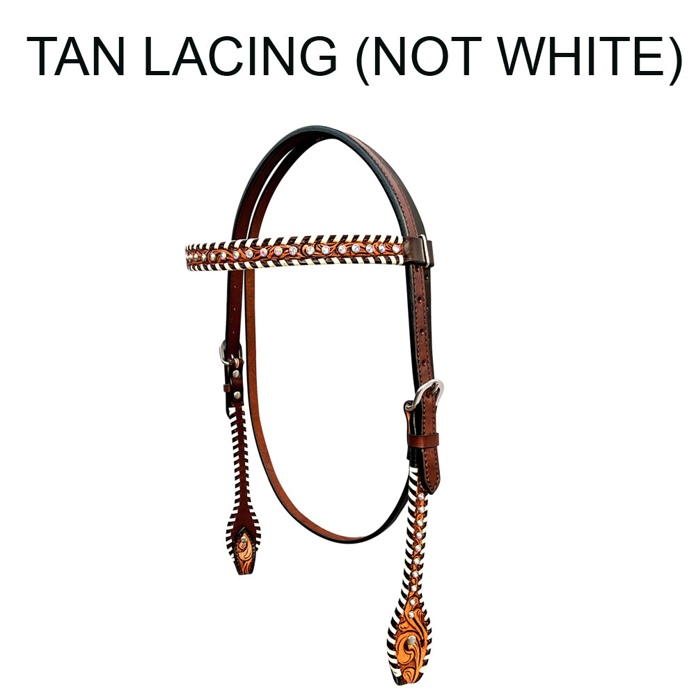 BER501A-Western Leather Headstall