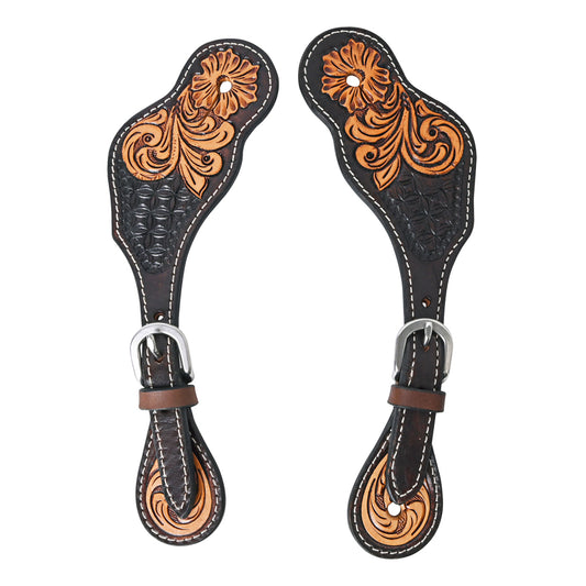 BER347-Western American Leather Spur Strap