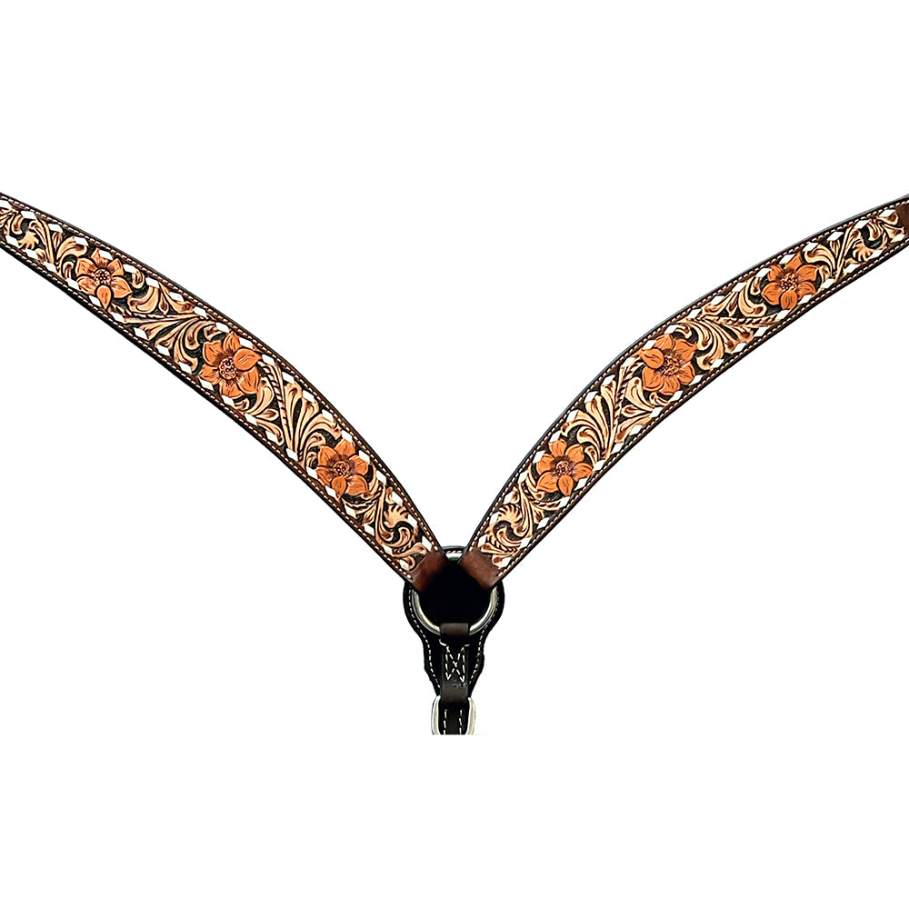 BER351-Western Leather Breast Collar