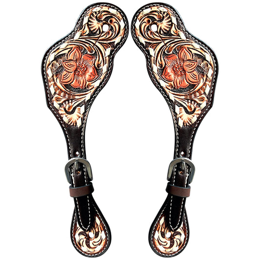 BER351-Western American Leather Spur Strap