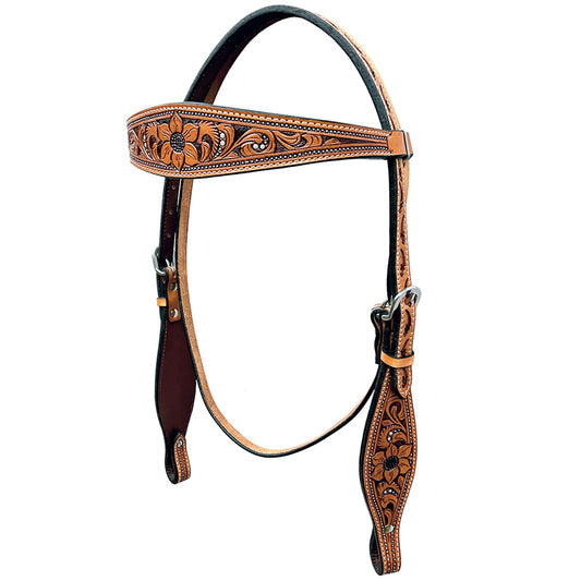 BER352-Western Leather Headstall