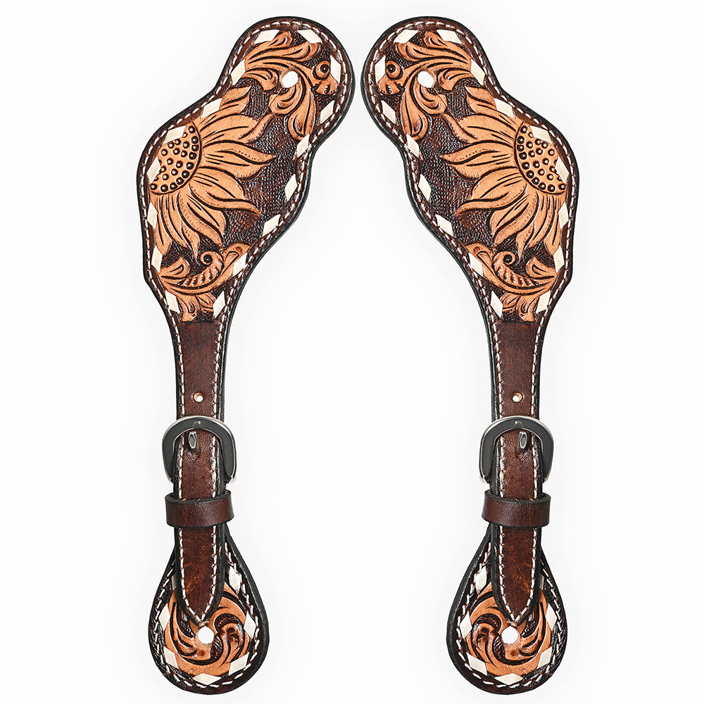 BER356-Western American Leather Spur Strap