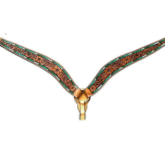 BER362-Western Leather Breast Collar