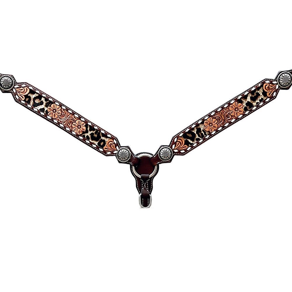 BER370-Western Leather Breast Collar