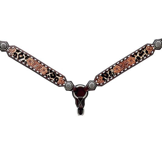 BER370-Western Leather Breast Collar
