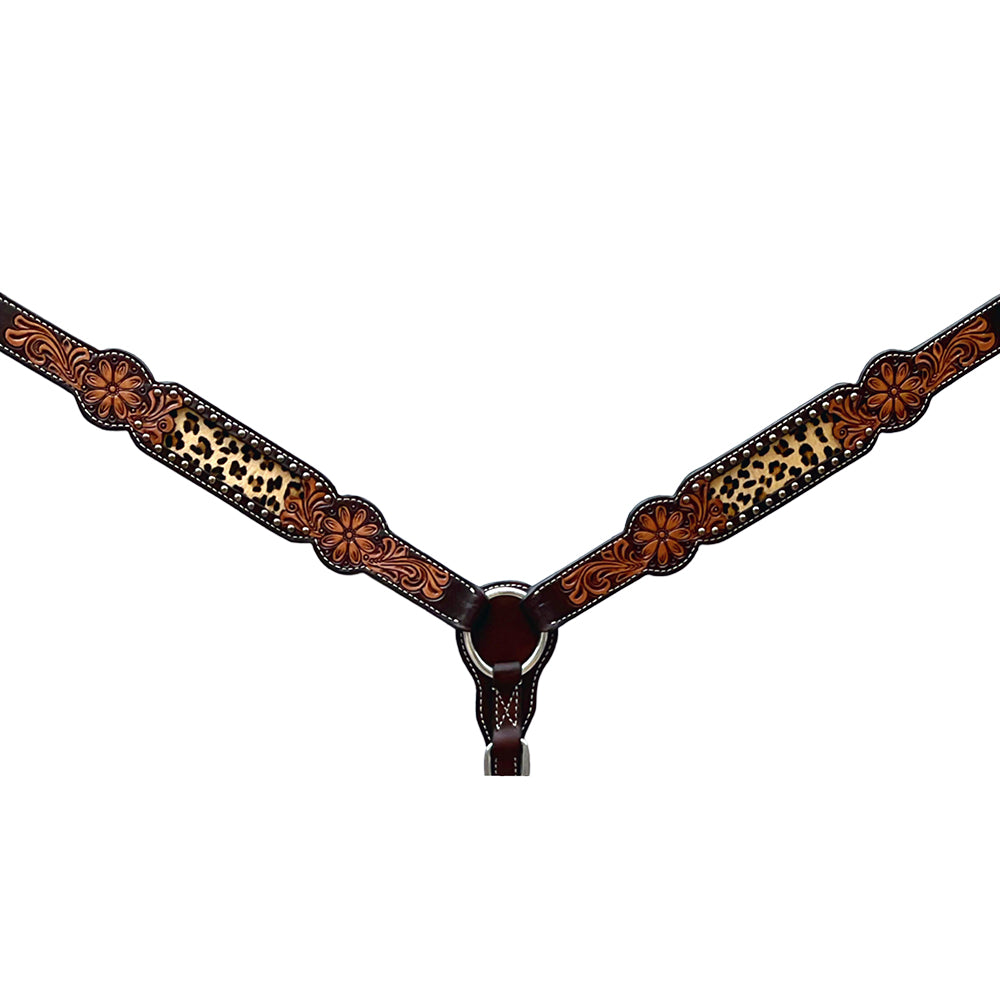 BER379-Western Leather Breast Collar