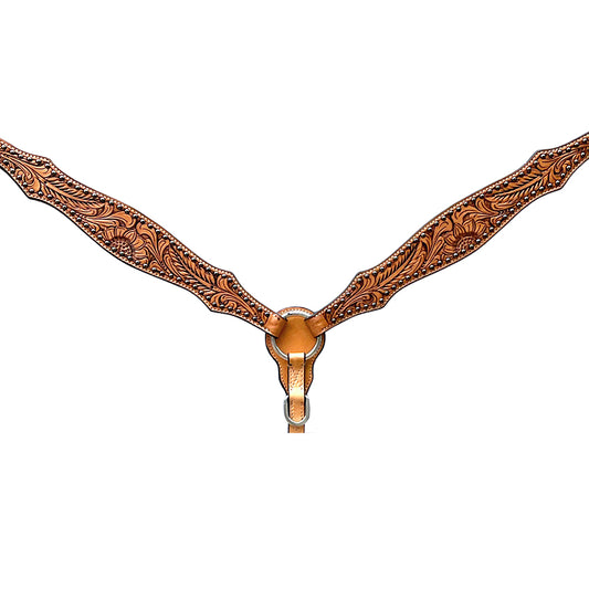 BER380-Western Leather Breast Collar