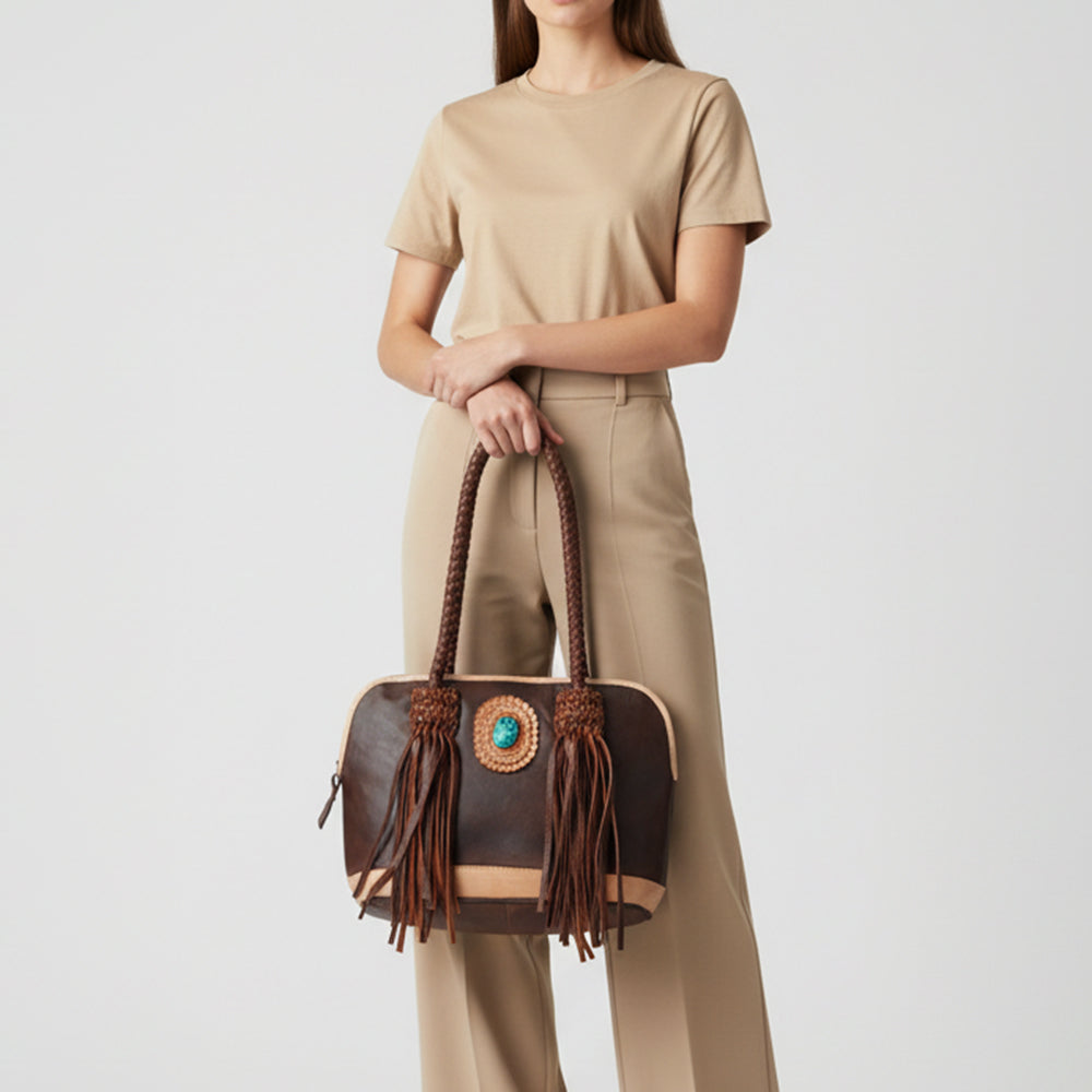 LC-ADBGM333 Tote Genuine Western Leather Women Bag