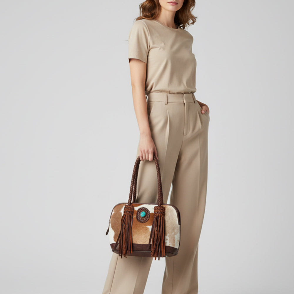 LC-ADBGM333 Tote Hair On Genuine Western Leather Women Bag