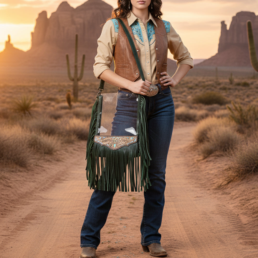 LC-ADBGZ726 Clear Bag Genuine Western Leather Women Bag