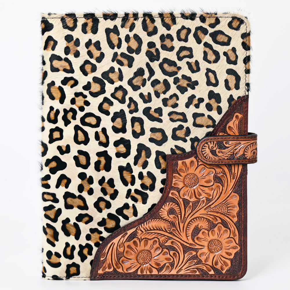 ADBG1040 American Darling Hair-on Cowhide & Floral Tooled Leather Western Portfolio