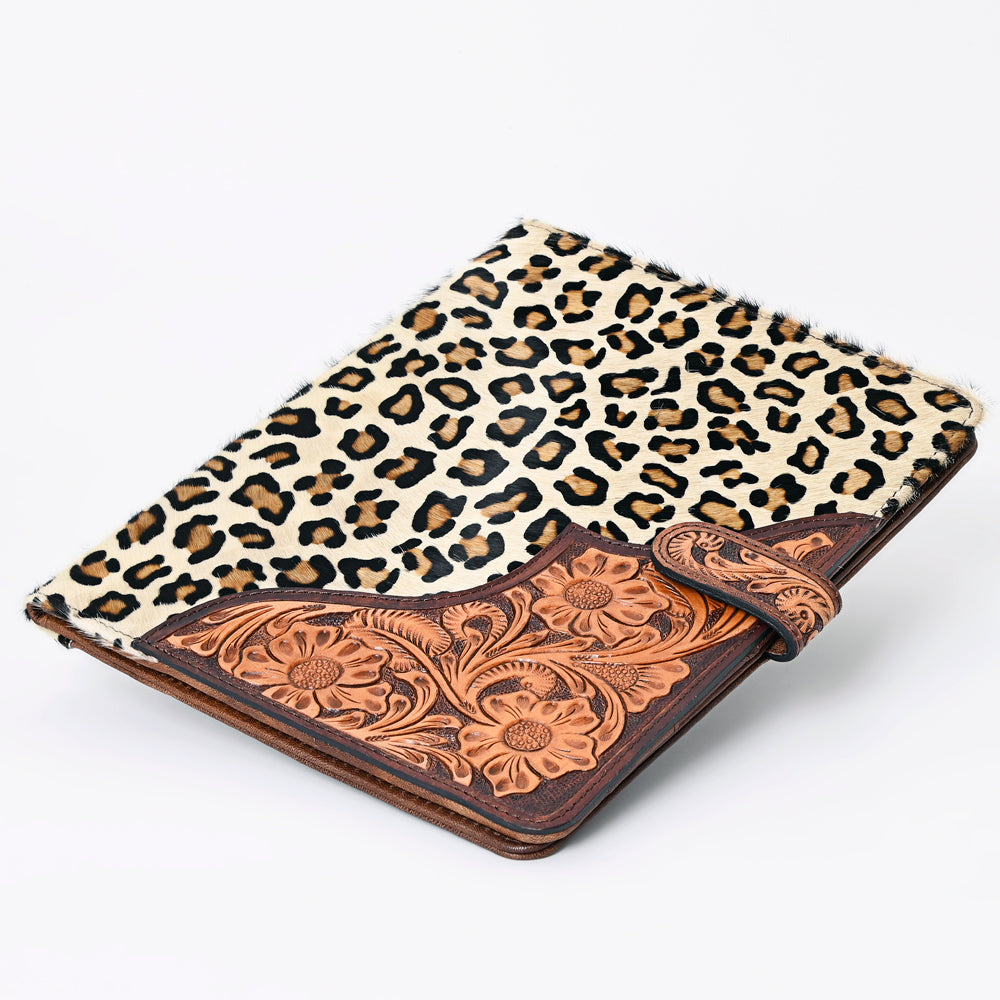 ADBG1040 American Darling Hair-on Cowhide & Floral Tooled Leather Western Portfolio