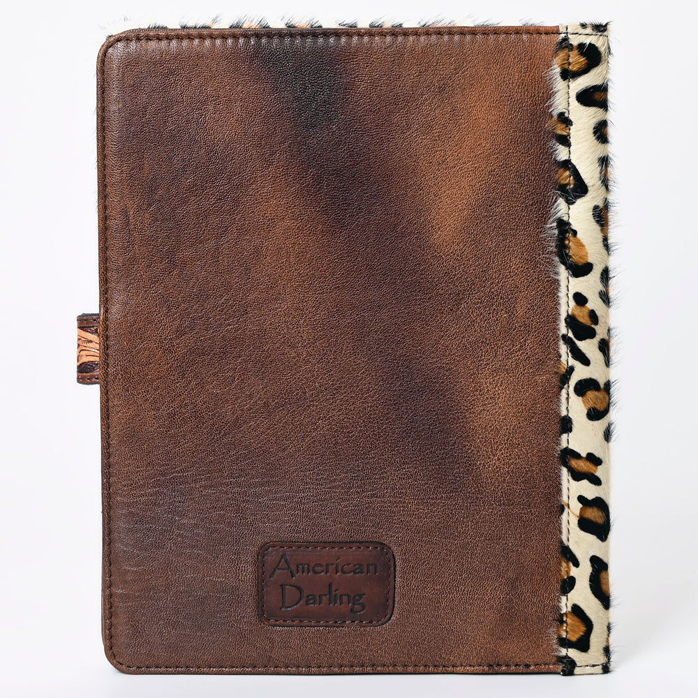 ADBG1040 American Darling Hair-on Cowhide & Floral Tooled Leather Western Portfolio