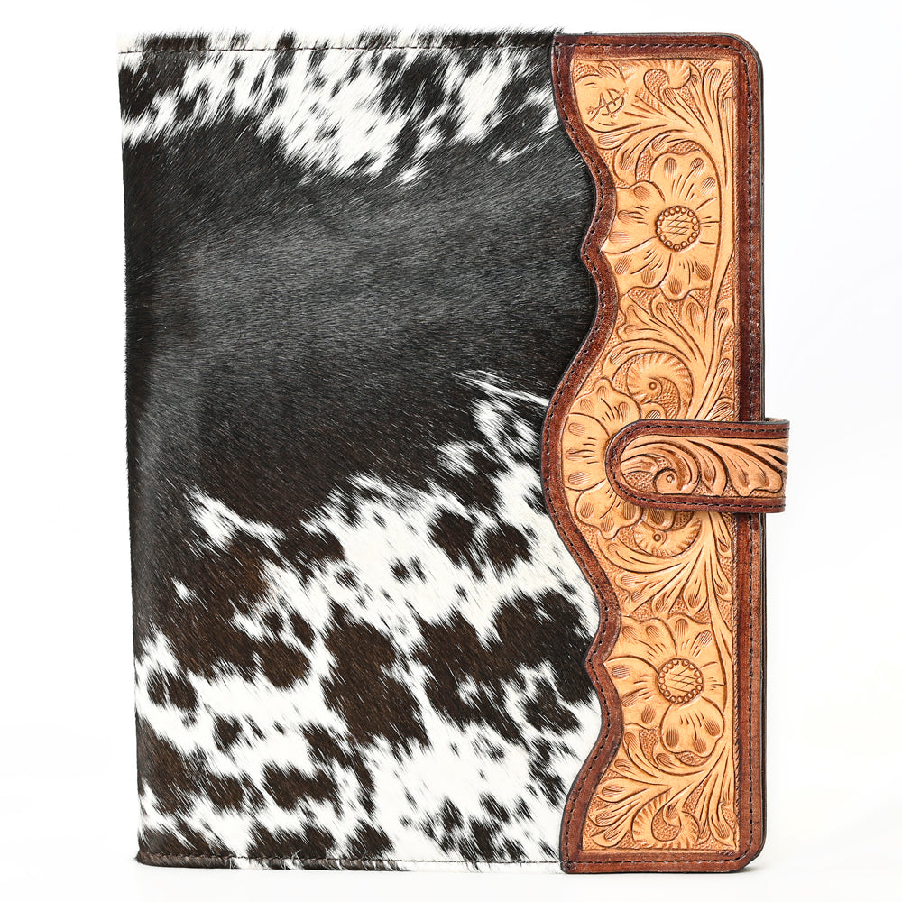 ADBG1040 American Darling Hair-on Cowhide Floral Tooled Leather Western Portfolio