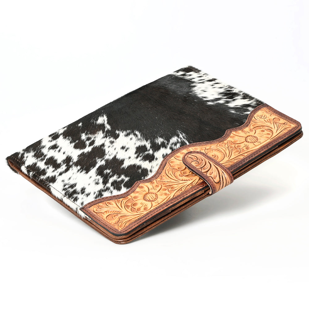ADBG1040 American Darling Hair-on Cowhide Floral Tooled Leather Western Portfolio