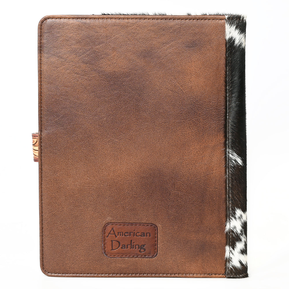 ADBG1040 American Darling Hair-on Cowhide Floral Tooled Leather Western Portfolio