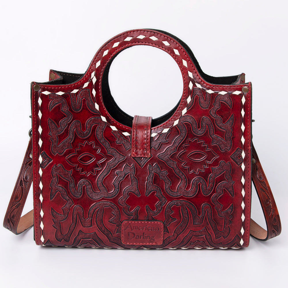 ADBG500 Tote Hand Tooled Genuine Western Leather Women Bag