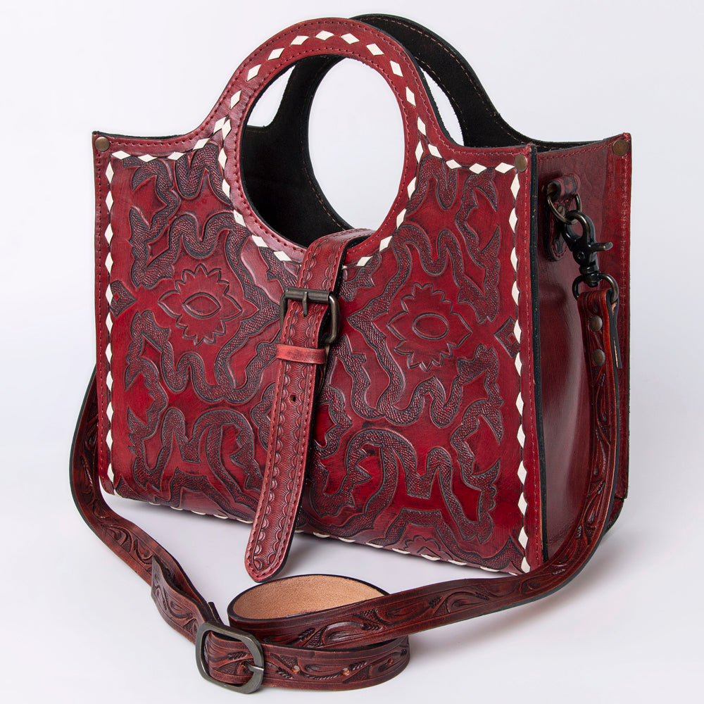 ADBG500 Tote Hand Tooled Genuine Western Leather Women Bag