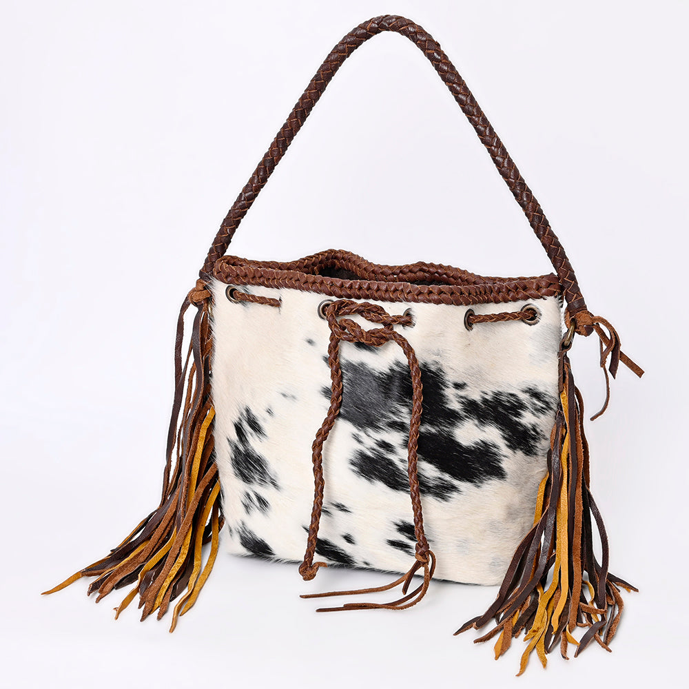 LC-ADBGM273A Bucket Hair On Genuine Western Leather Women Bag