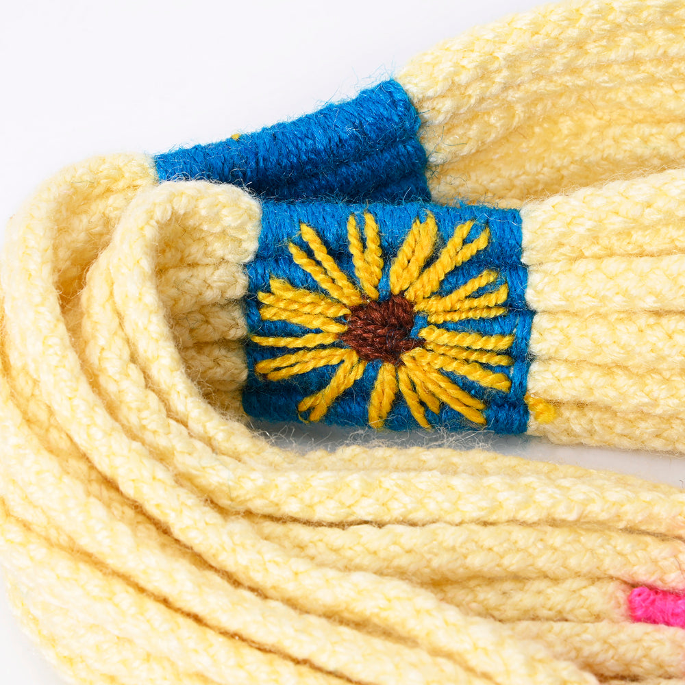 LC-ADWSX103 Hand braided Wool strand Crossbody Handle Strap