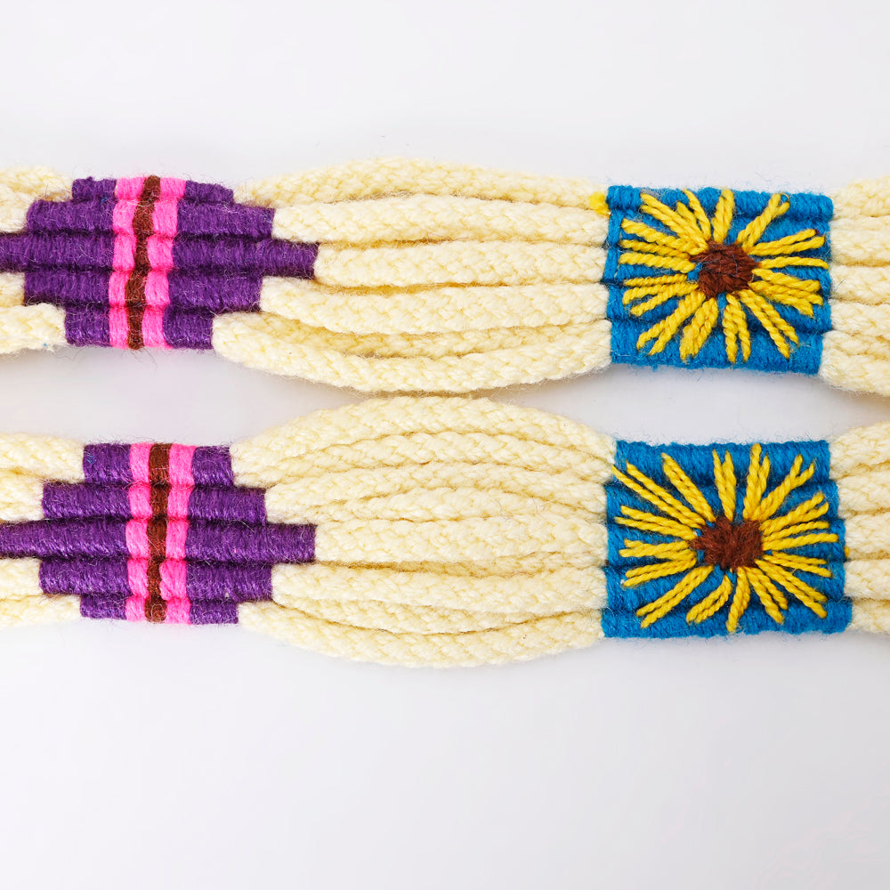 LC-ADWSX103 Hand braided Wool strand Crossbody Handle Strap