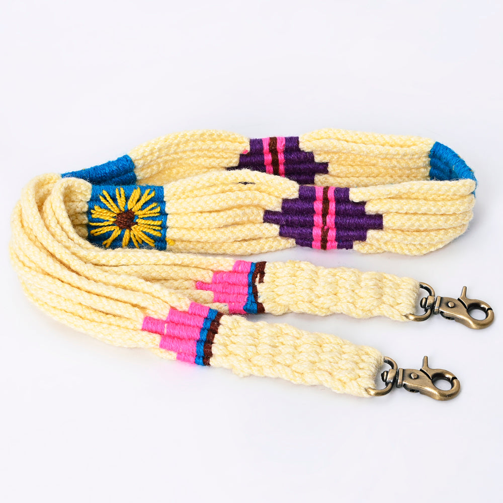 LC-ADWSX103 Hand braided Wool strand Crossbody Handle Strap