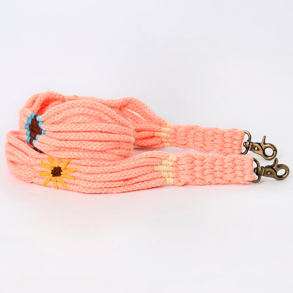 LC-ADWSX106 Hand braided Wool strand Crossbody Handle Strap