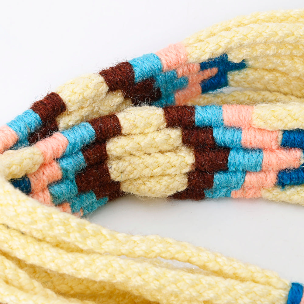 LC-ADWSX109 Hand braided Wool strand Crossbody Handle Strap