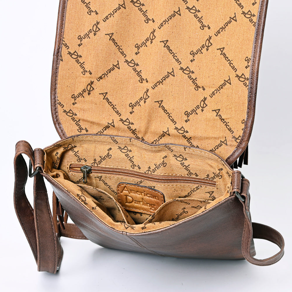 ADBG1074 American Darling Hair-on Cowhide Fringe Chaps Bag - Western Genuine Leather Shoulder Bag