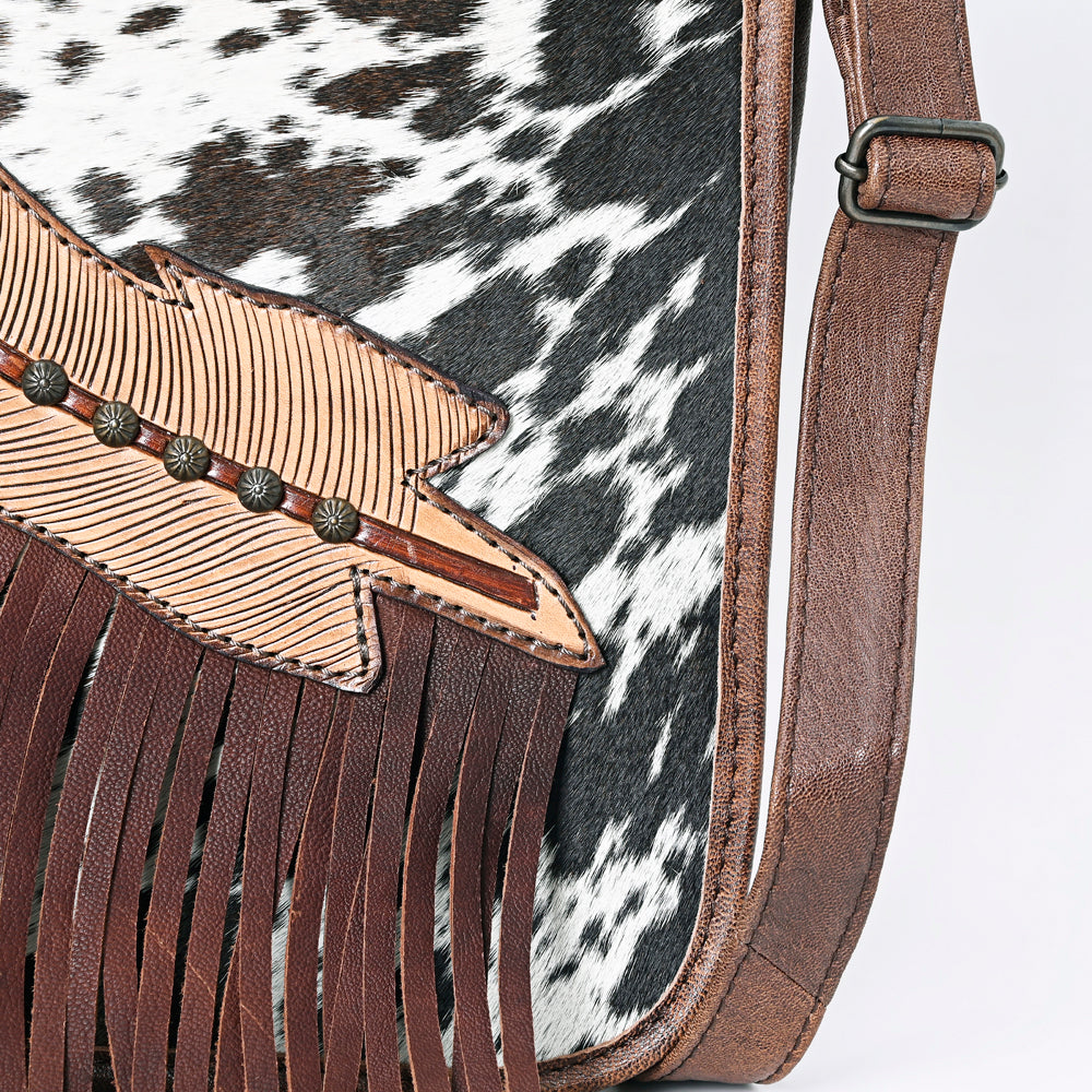 ADBG1074 American Darling Hair-on Cowhide Fringe Chaps Bag Western Genuine Leather Shoulder Bag