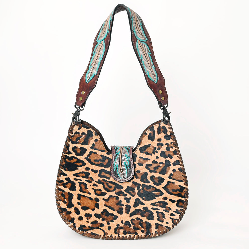 ADBG1075 American Darling Hair-on Cowhide Hobo Bag - Western Genuine Leather Shoulder Bag