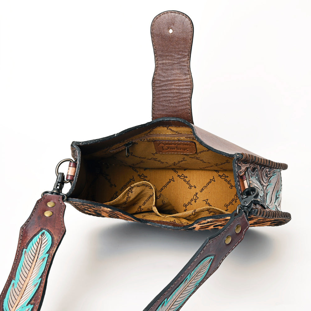 ADBG1075 American Darling Hair-on Cowhide Hobo Bag - Western Genuine Leather Shoulder Bag